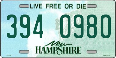 NH license plate 3940980