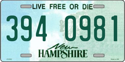NH license plate 3940981