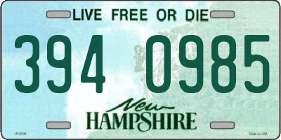NH license plate 3940985