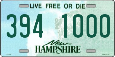 NH license plate 3941000