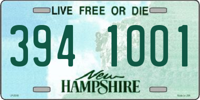 NH license plate 3941001