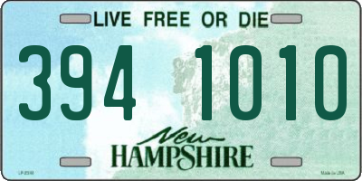 NH license plate 3941010
