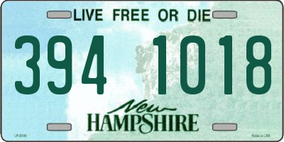 NH license plate 3941018