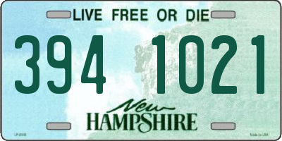 NH license plate 3941021