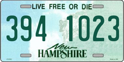 NH license plate 3941023