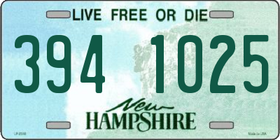 NH license plate 3941025