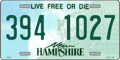 NH license plate 3941027
