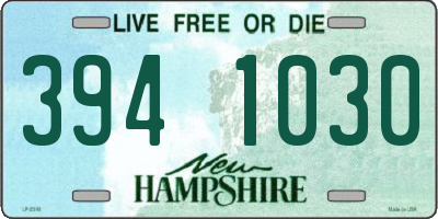 NH license plate 3941030