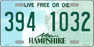 NH license plate 3941032