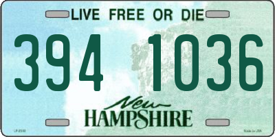 NH license plate 3941036