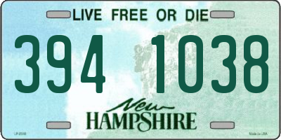 NH license plate 3941038