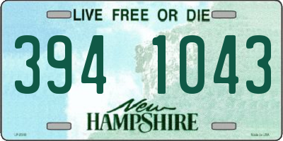 NH license plate 3941043