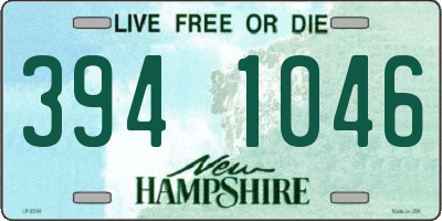 NH license plate 3941046