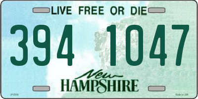 NH license plate 3941047