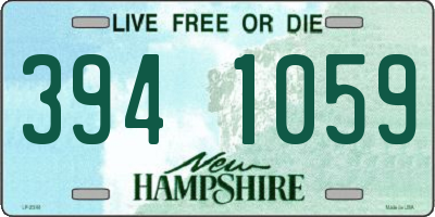 NH license plate 3941059