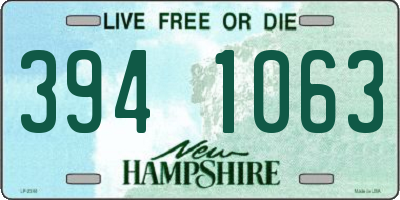 NH license plate 3941063