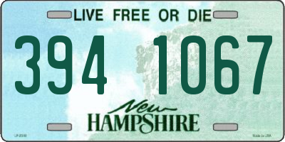 NH license plate 3941067