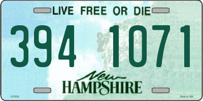 NH license plate 3941071