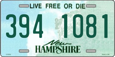 NH license plate 3941081