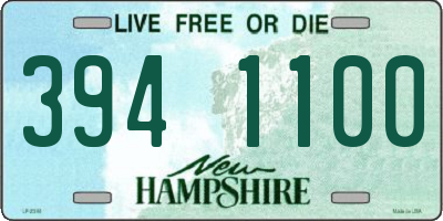 NH license plate 3941100