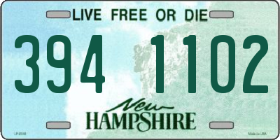 NH license plate 3941102