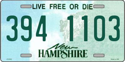 NH license plate 3941103