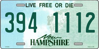 NH license plate 3941112