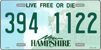 NH license plate 3941122