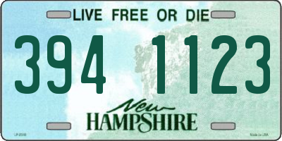 NH license plate 3941123
