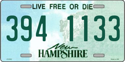 NH license plate 3941133