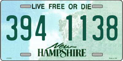 NH license plate 3941138
