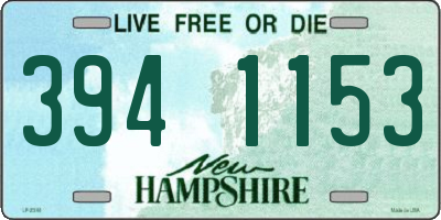 NH license plate 3941153