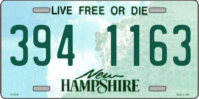 NH license plate 3941163