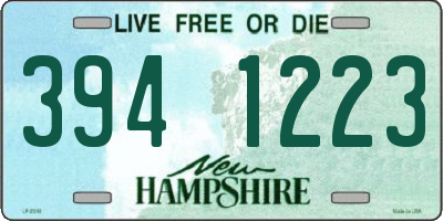 NH license plate 3941223