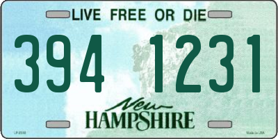 NH license plate 3941231