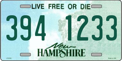 NH license plate 3941233