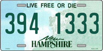 NH license plate 3941333