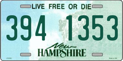 NH license plate 3941353