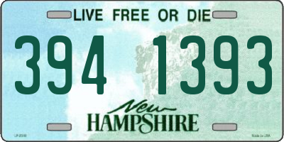 NH license plate 3941393