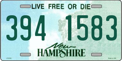 NH license plate 3941583