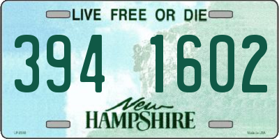 NH license plate 3941602