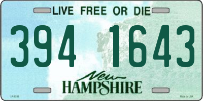 NH license plate 3941643