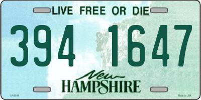 NH license plate 3941647