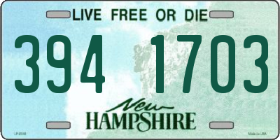 NH license plate 3941703