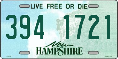NH license plate 3941721