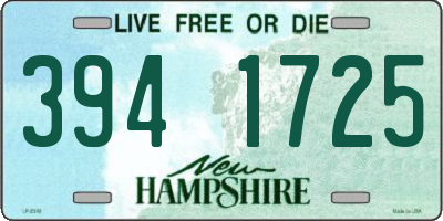 NH license plate 3941725