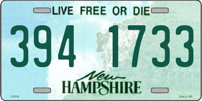NH license plate 3941733
