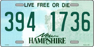 NH license plate 3941736