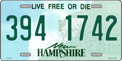 NH license plate 3941742