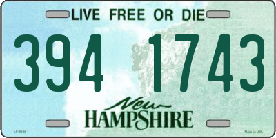 NH license plate 3941743